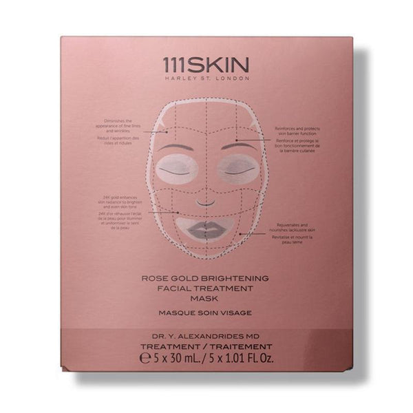 Rose Gold Brightening Facial Treatment Mask (Set of 5)